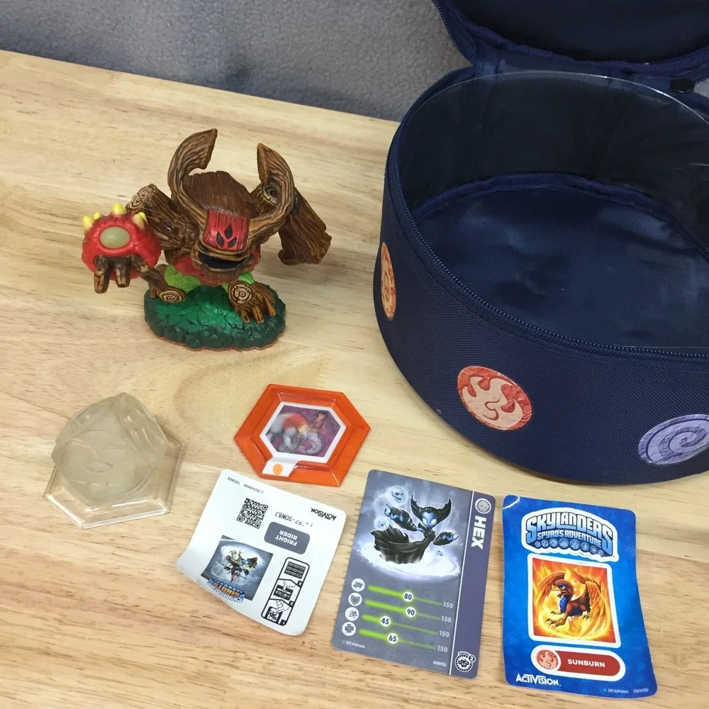Skylanders Spyros Adventure Case Tree Rex Trigger Happy Figures Cards‎ Lot